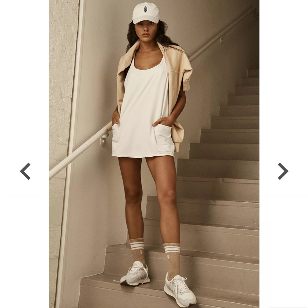 Free People Movement Women’s Hot Shot Mini Dress Small White NWOT